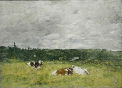 EUGÈNE BOUDIN - ÉTUDE DE VACHES